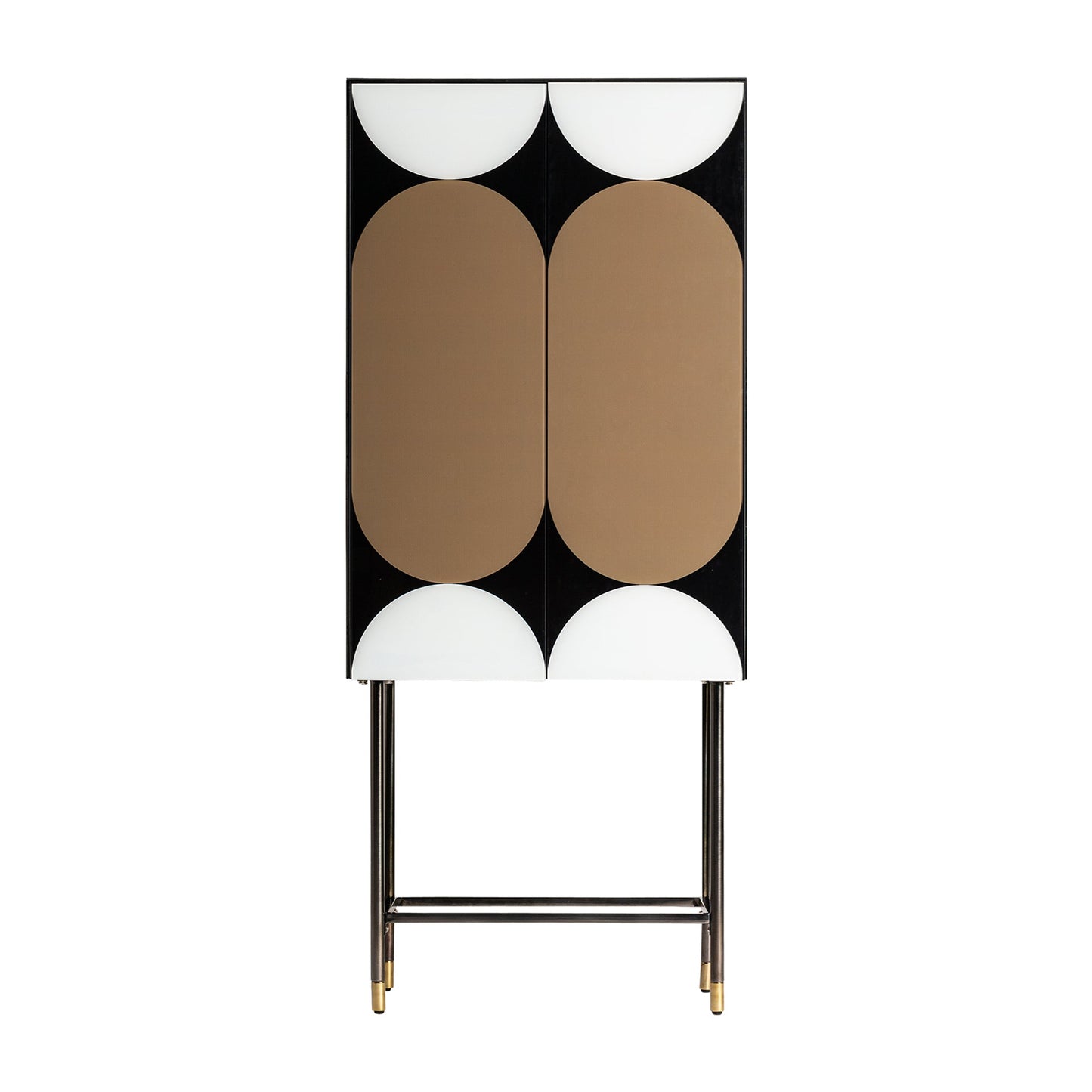 Mueble Bar Hannes en Color Negro/Blanco/Oro