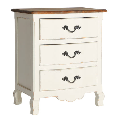 Pivka Bedside Table in Off White Colour