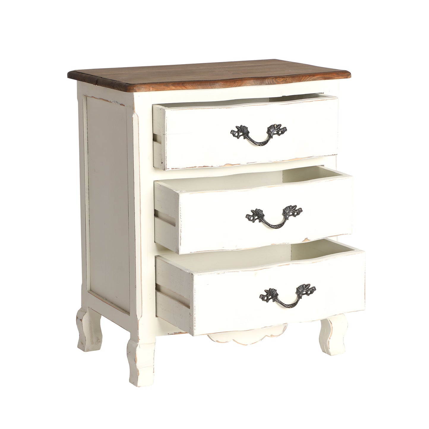 Pivka Bedside Table in Off White Colour