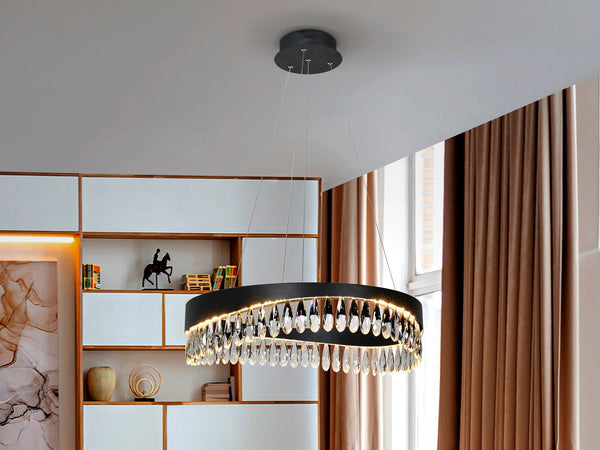 Selene Lamp Ø60 Negro Cristal - Lámparas de Techo - Granada Maison