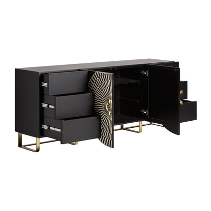 Buffet Gatsby en Color Negro/Blanco/Oro