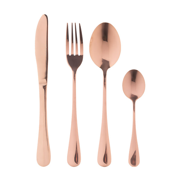 Cutlery (Set Of 24) in Copper Colour