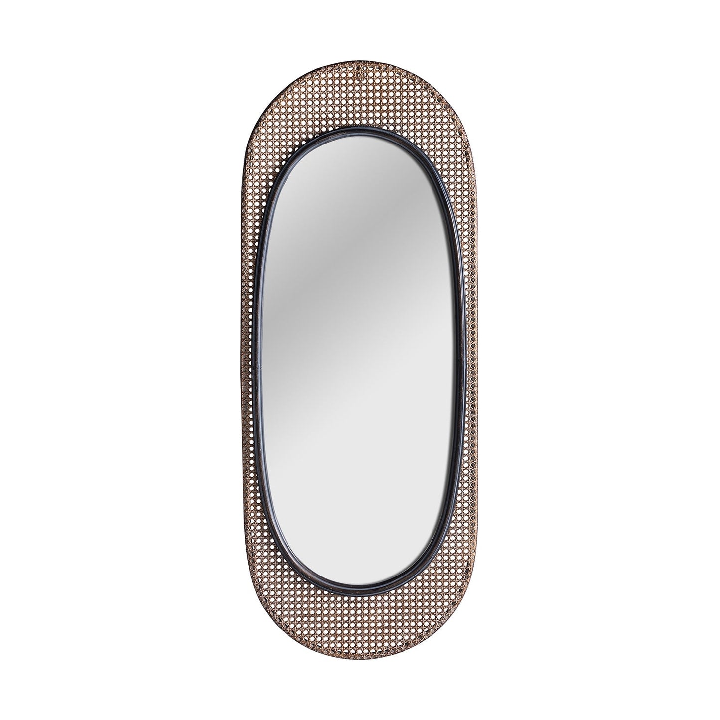 Elstob Mirror in Black/Gold Colour