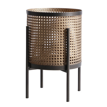 Vische Plant Pot in Black/Gold Colour