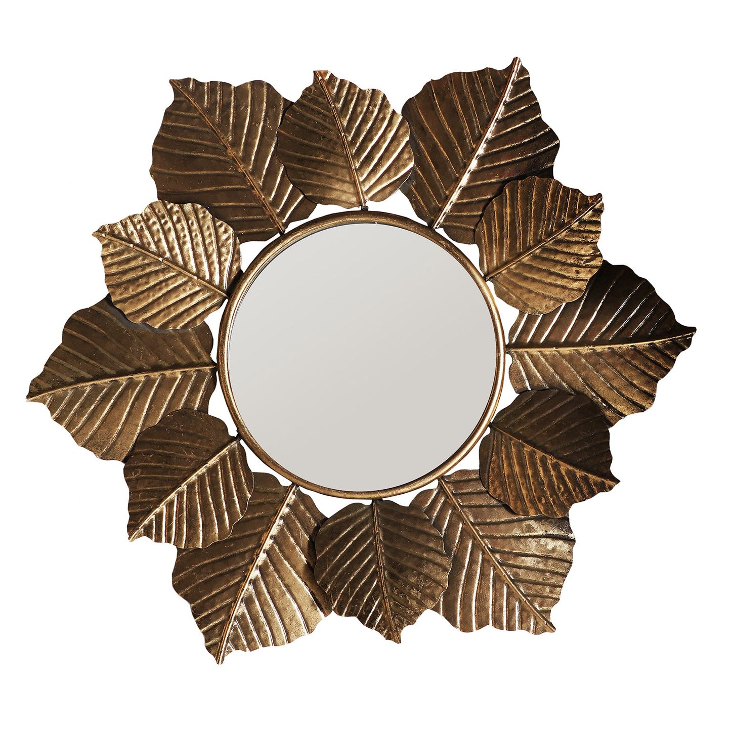 Hojas Mirror in Gold Colour