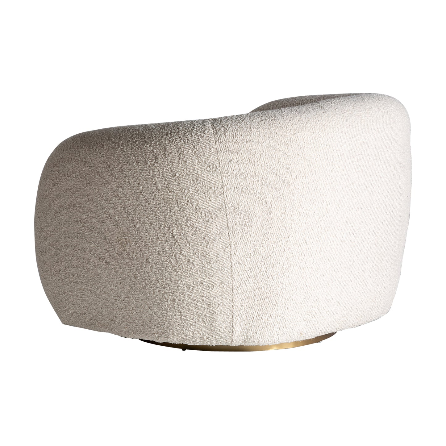 Scorze Bouclé Armchair in Cream/Gold Colour