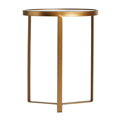 Bleg Side Table in White/Gold Colour