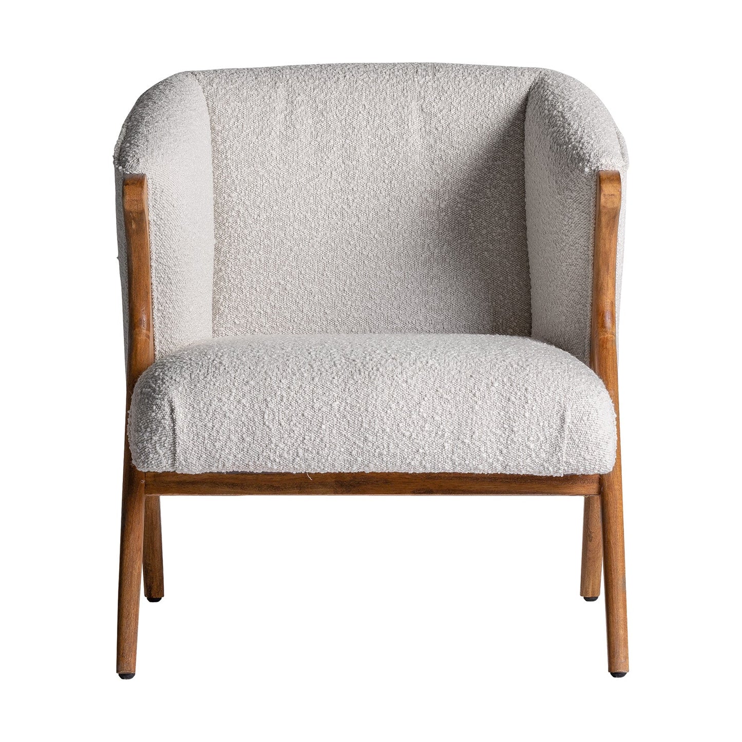 Prati Bouclé Armchair in Off White Colour