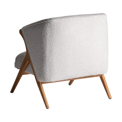 Prati Bouclé Armchair in Off White Colour