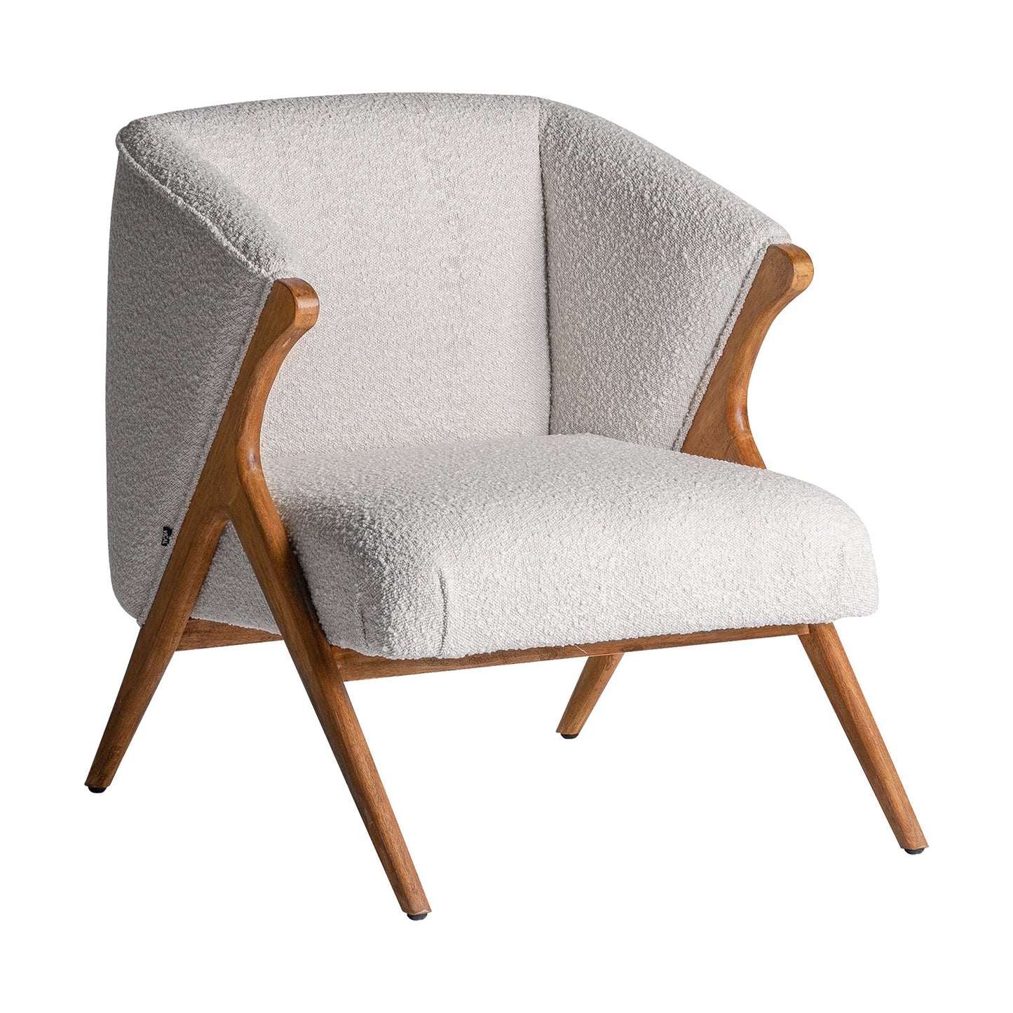 Prati Bouclé Armchair in Off White Colour