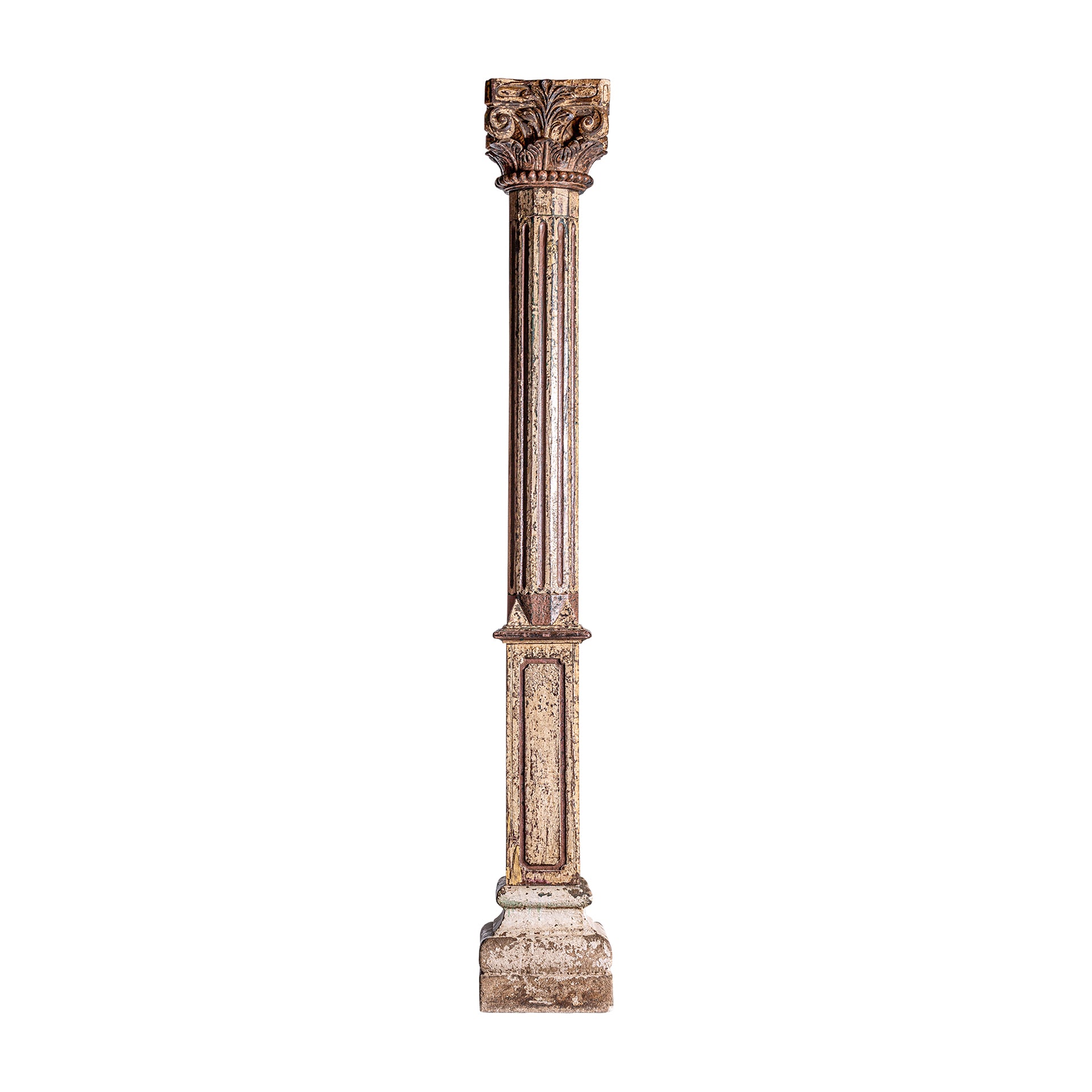 Columna Surt Dasha - Étnico - Madera De Teka - 31cm x 31cm x 220cm - Muebles Auxiliares - Granada Maison