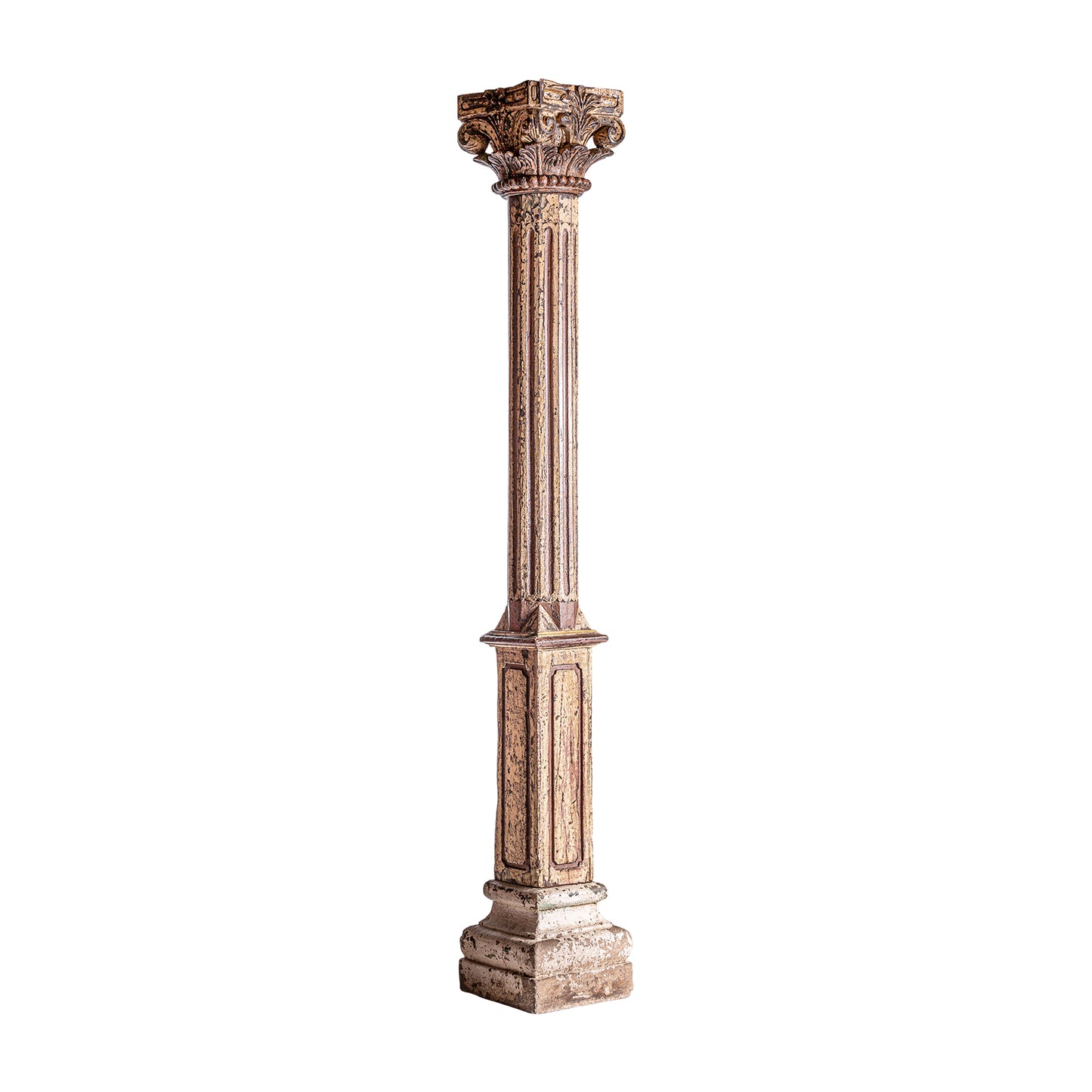 Columna Surt Dasha - Étnico - Madera De Teka - 31cm x 31cm x 220cm - Muebles Auxiliares - Granada Maison