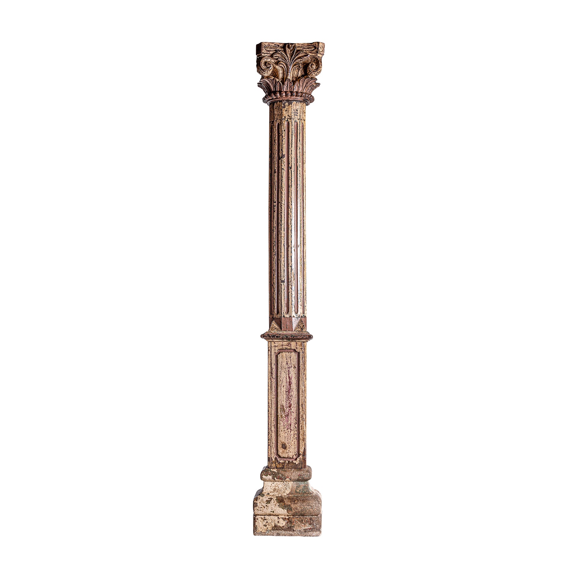 Columna Surt Dasha - Étnico - Madera De Teka - 31cm x 31cm x 220cm - Muebles Auxiliares - Granada Maison