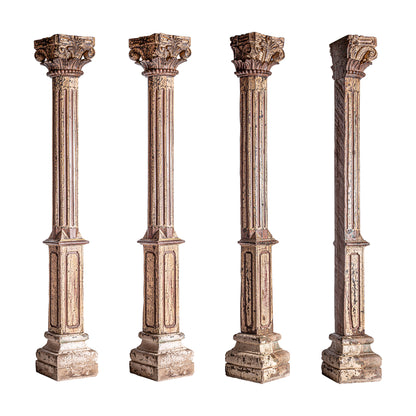 Columna Surt Dasha - Étnico - Madera De Teka - 31cm x 31cm x 220cm - Muebles Auxiliares - Granada Maison