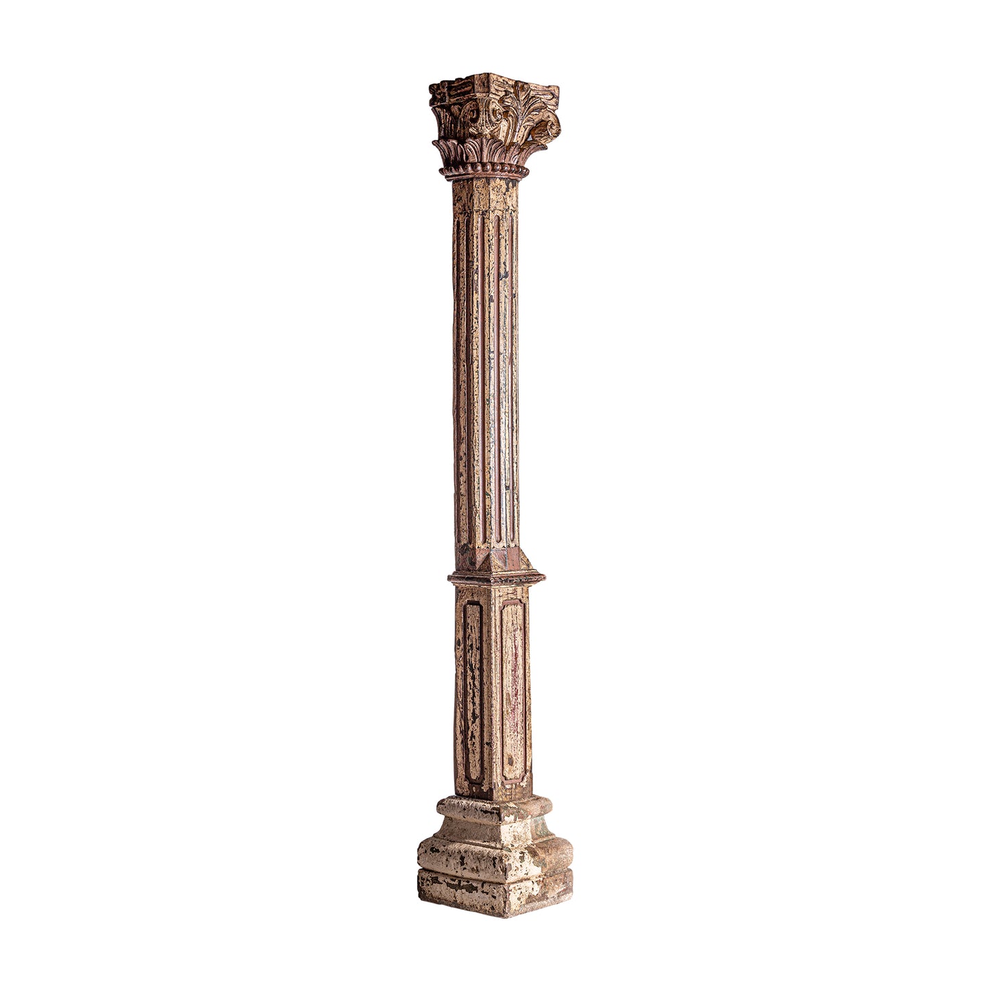 Columna Surt Dasha - Étnico - Madera De Teka - 31cm x 31cm x 220cm - Muebles Auxiliares - Granada Maison