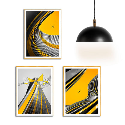 Janah Wall Art (Set Of 3) in Yellow Colour