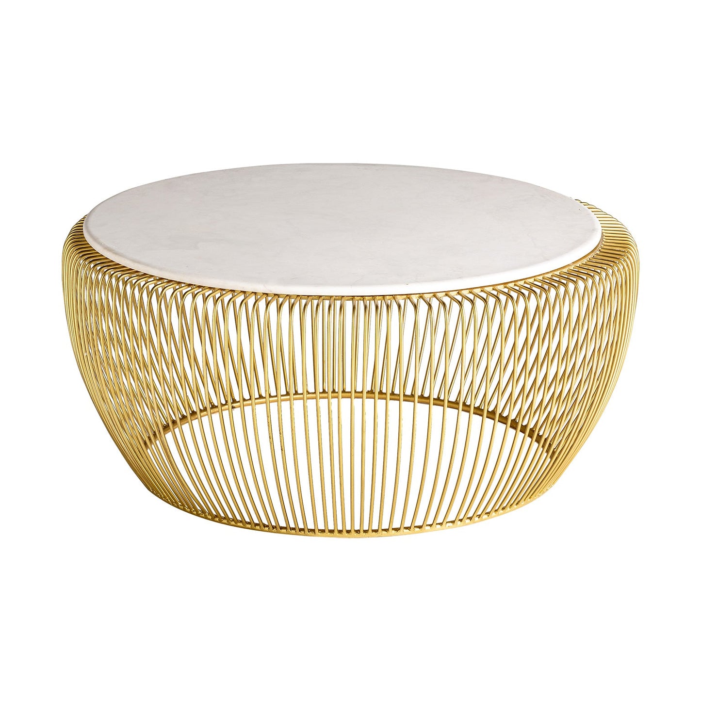 Digny Coffee Table in White/Gold Colour