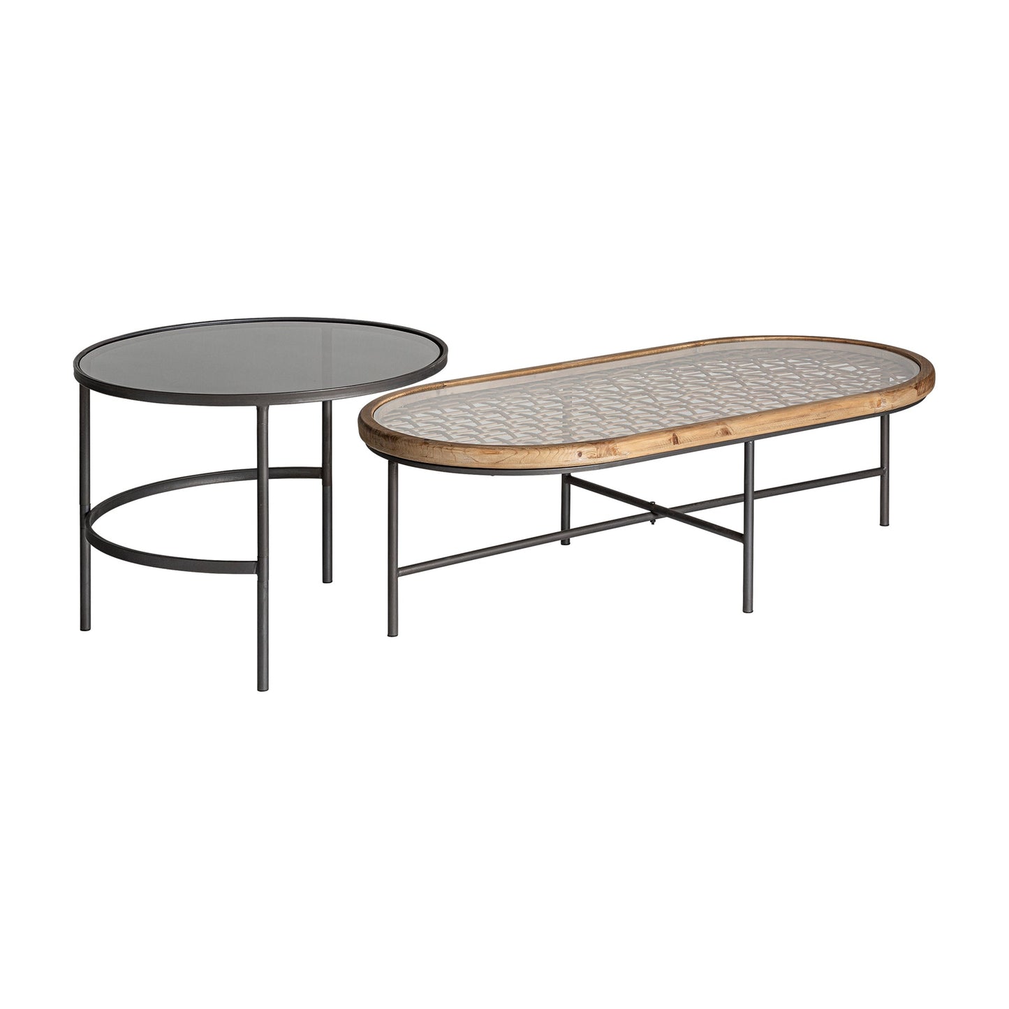 Solden Coffee Table (Set Of 2) in Grey/Natural Colour