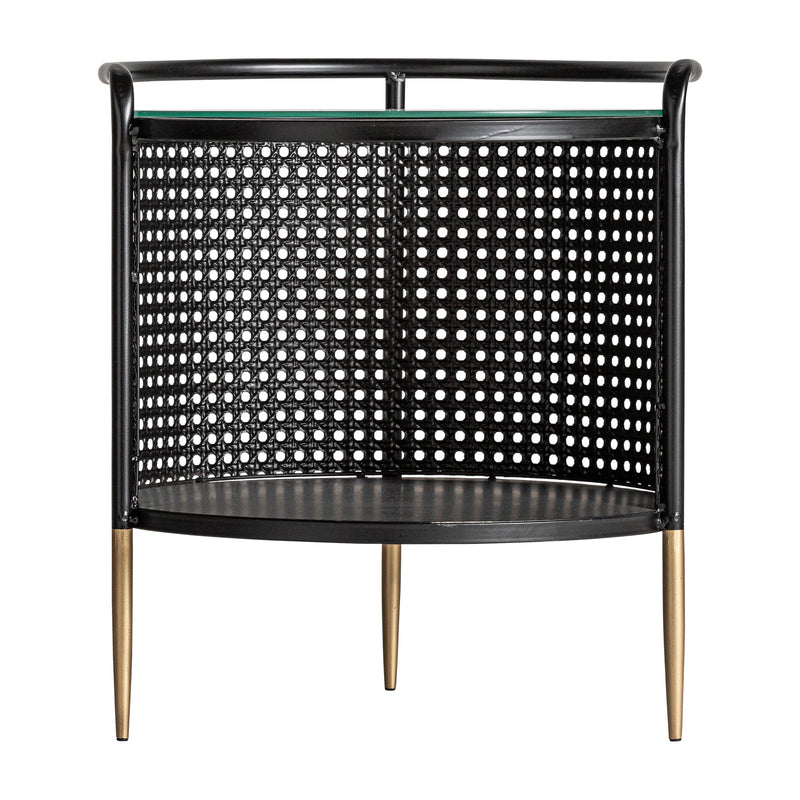 Mesa Auxiliar Fussen Negro/Oro Hierro - Mesas Auxiliares - Granada Maison