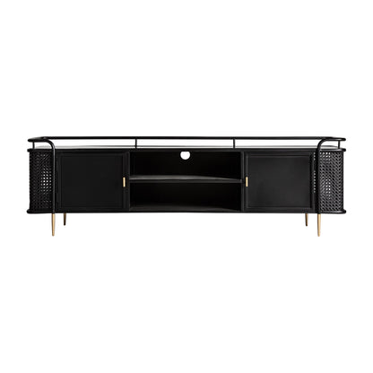 Mueble Tv Fussen en Color Negro/Oro