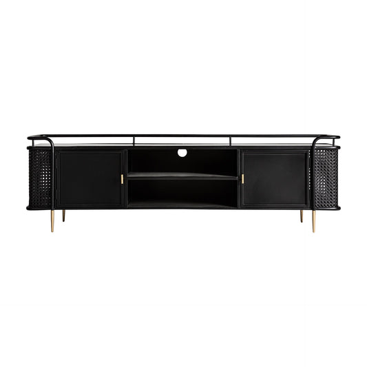 Mueble Tv Fussen en Color Negro/Oro