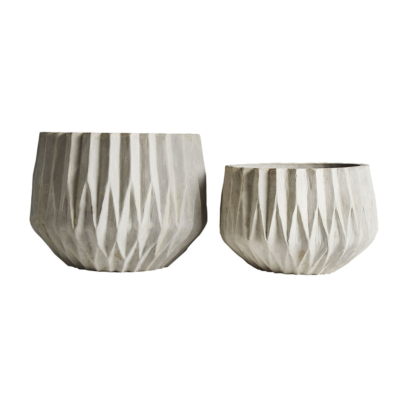 Essing Amphora Vase (Set Of 2) in White Colour