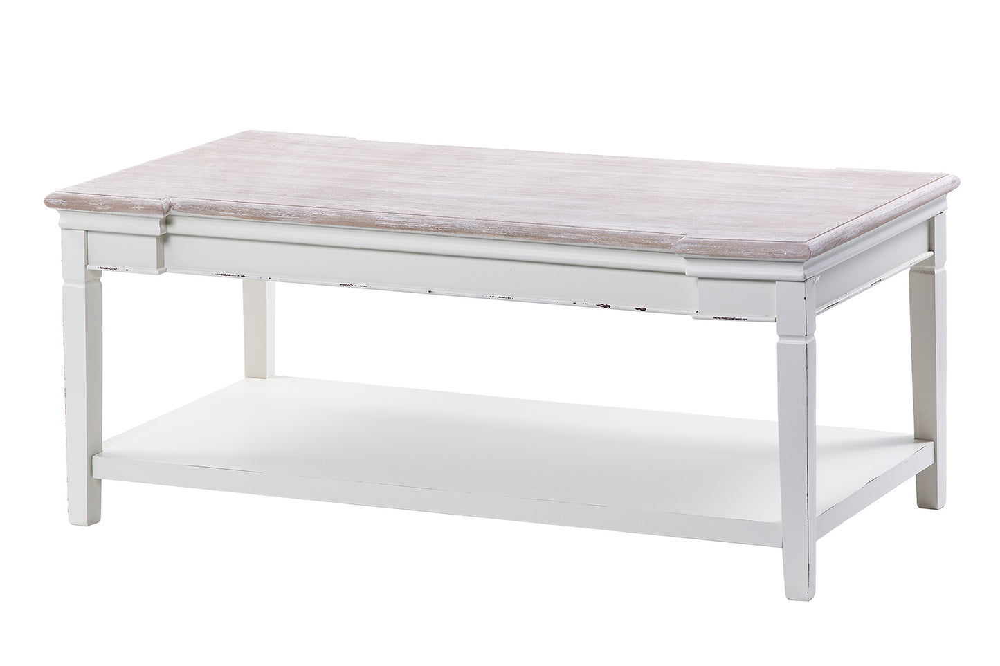 Mesa Centro Madera Blanco Natural 110x58x46 Cm - Mesas de Centro - Granada Maison