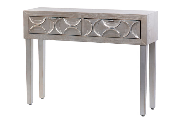 Consola Madera Champagne 2 Cajones 110x30x83 Cm - Consolas y Recibidores - Granada Maison