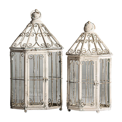 Cage (Set Of 2) in Off White Colour