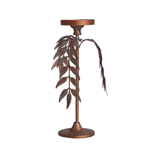 Candelabro Palmera Lucerna en Color Cobre