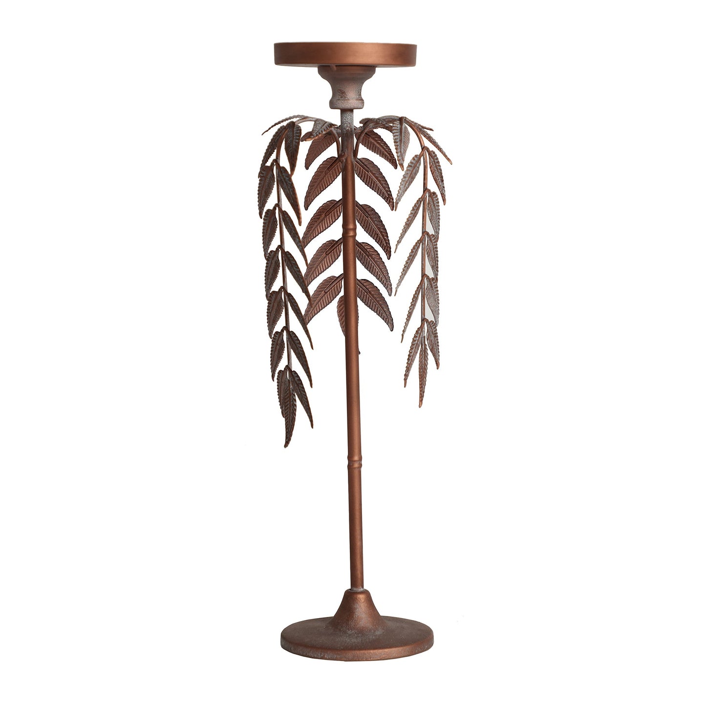 Candelabro Palmera Lucerna en Color Cobre