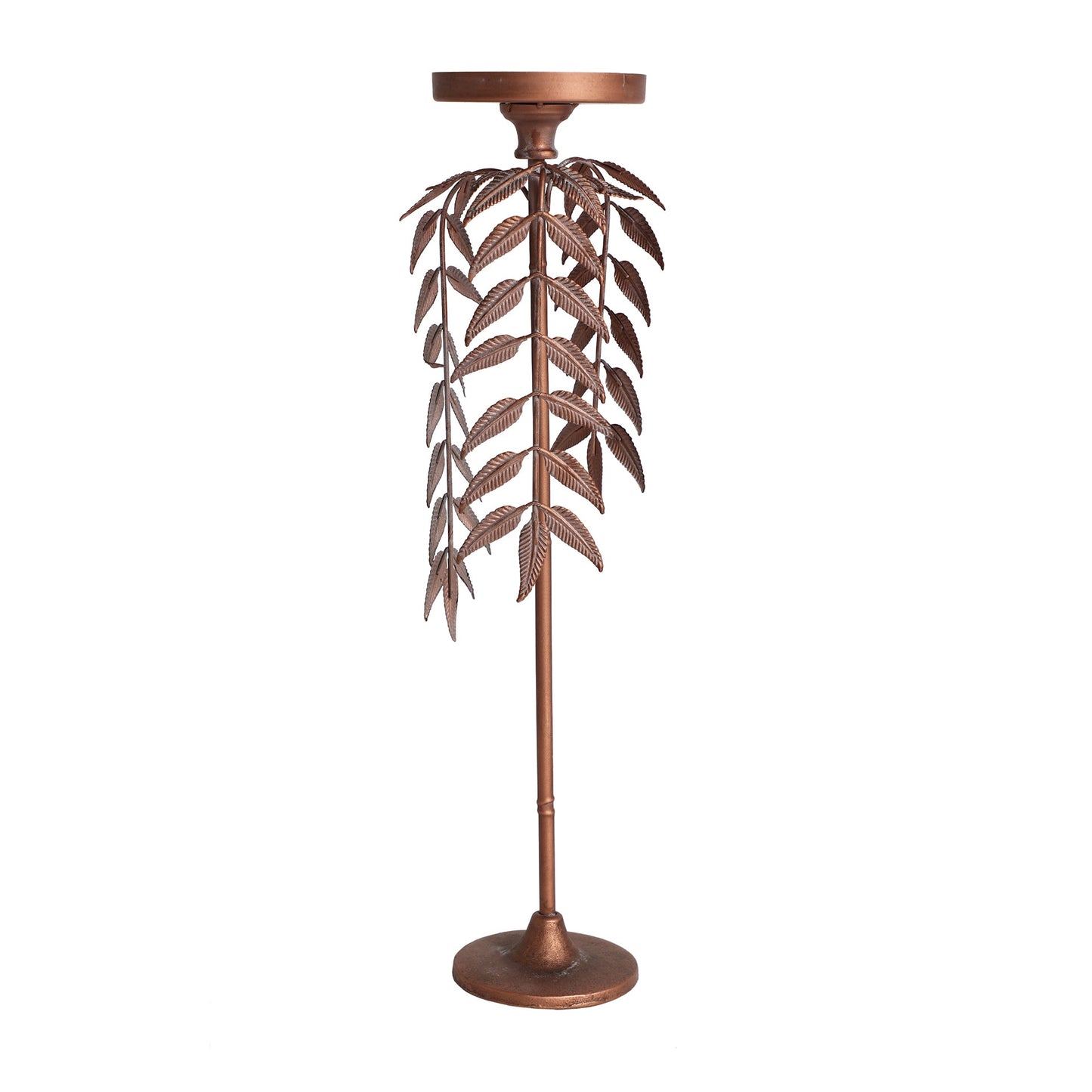 Candelabro Palmera Lucerna en Color Cobre