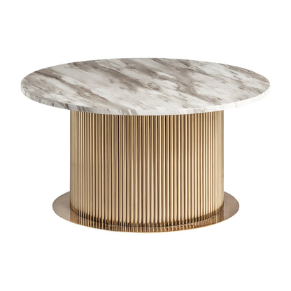 Breisach Coffee Table in White/Gold Colour