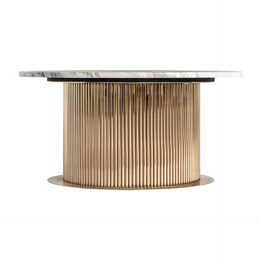 Breisach Coffee Table in White/Gold Colour