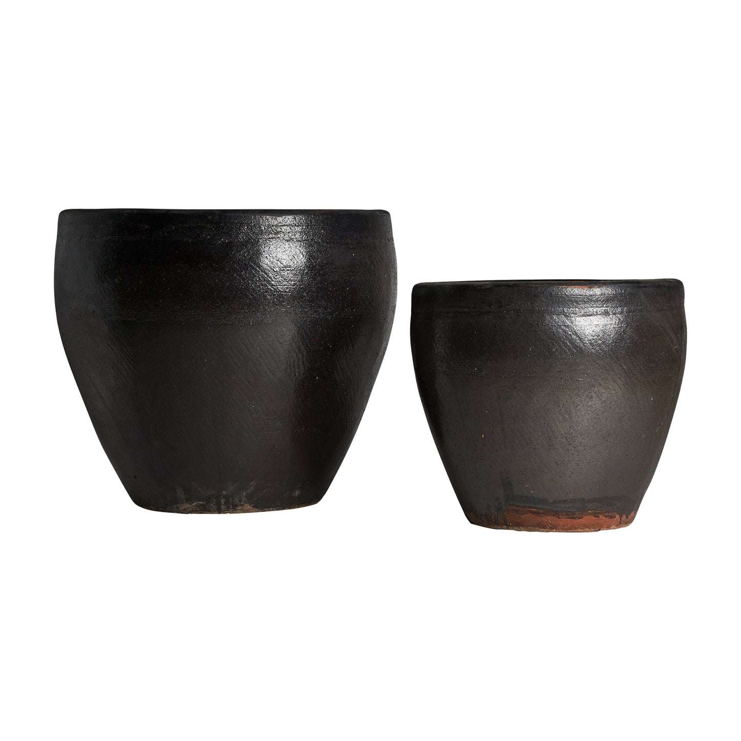 Gaye Amphora Vase (Set Of 2) in Black Colour