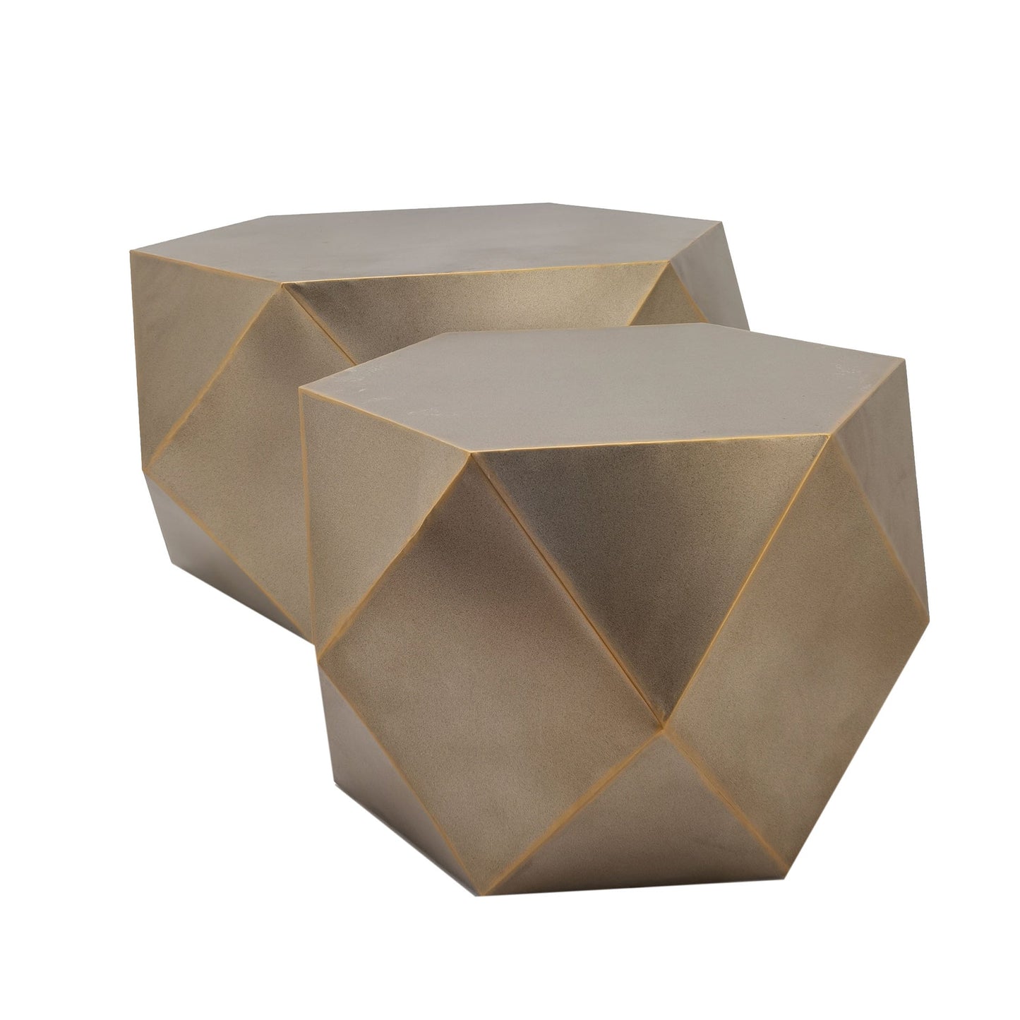 Allan Coffee Table (Set Of 2) in Copper Colour