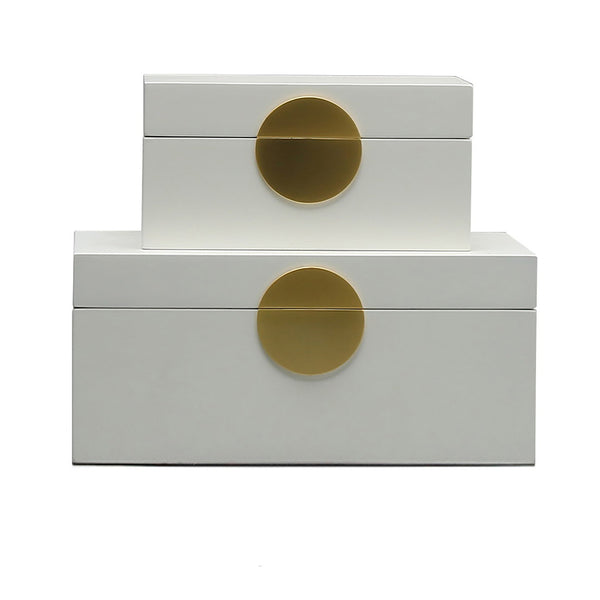Caja J/2 Chadenet en Color Blanco/Oro - Joyeros/ Cajas - Granada Maison