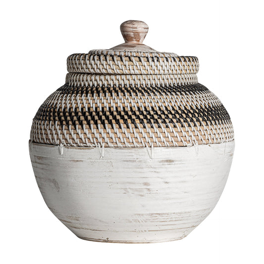 Zirba Vase in Natural/White Colour