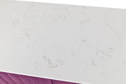 Aparador Velvet-marmol Morado-dorado 120x48x85 Cm - Aparadores y vitrinas - Granada Maison