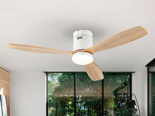 Ventilador Siroco Blanco Madera D132 - Ventiladores de Techo - Granada Maison