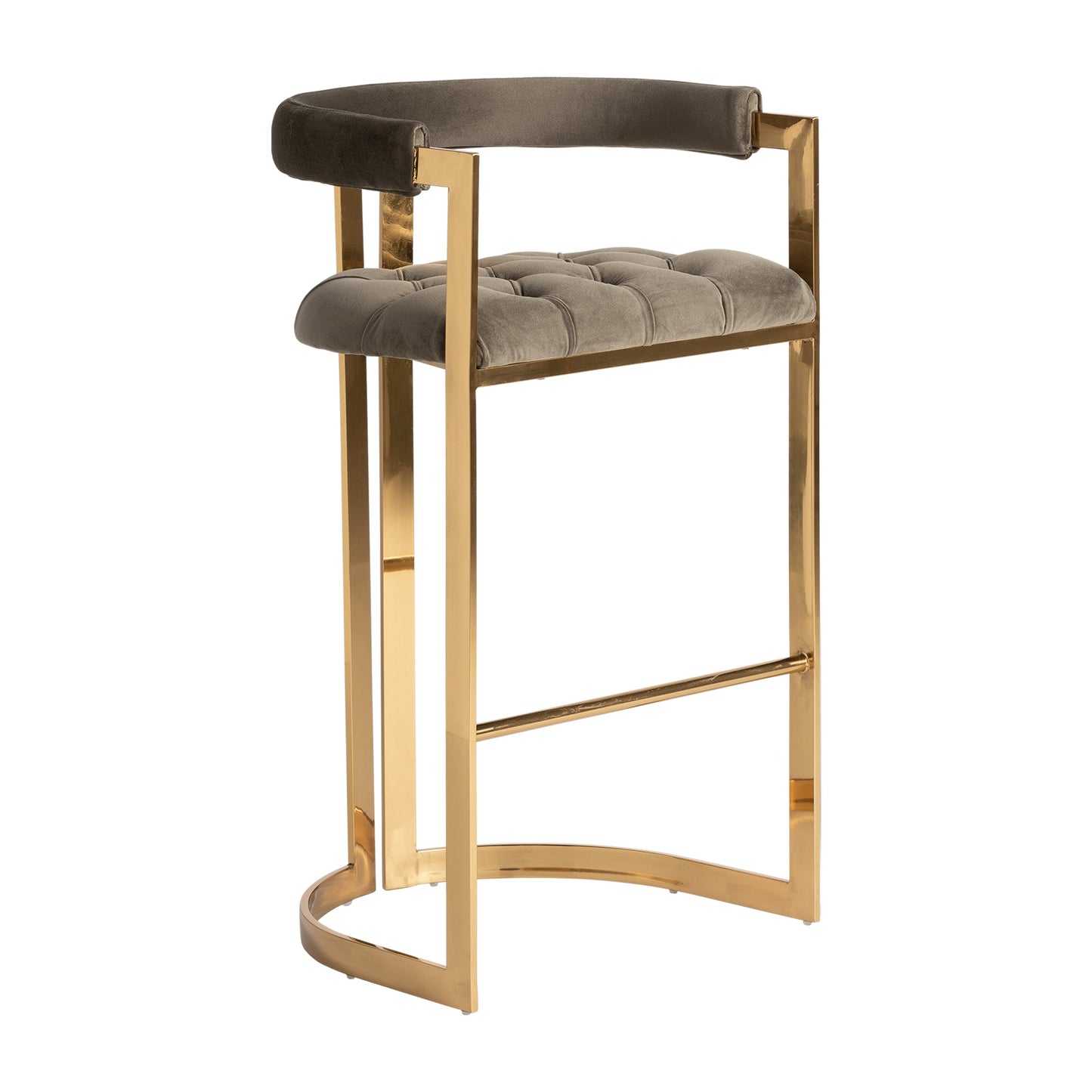 Mondsee Stool in Grey/Gold Colour