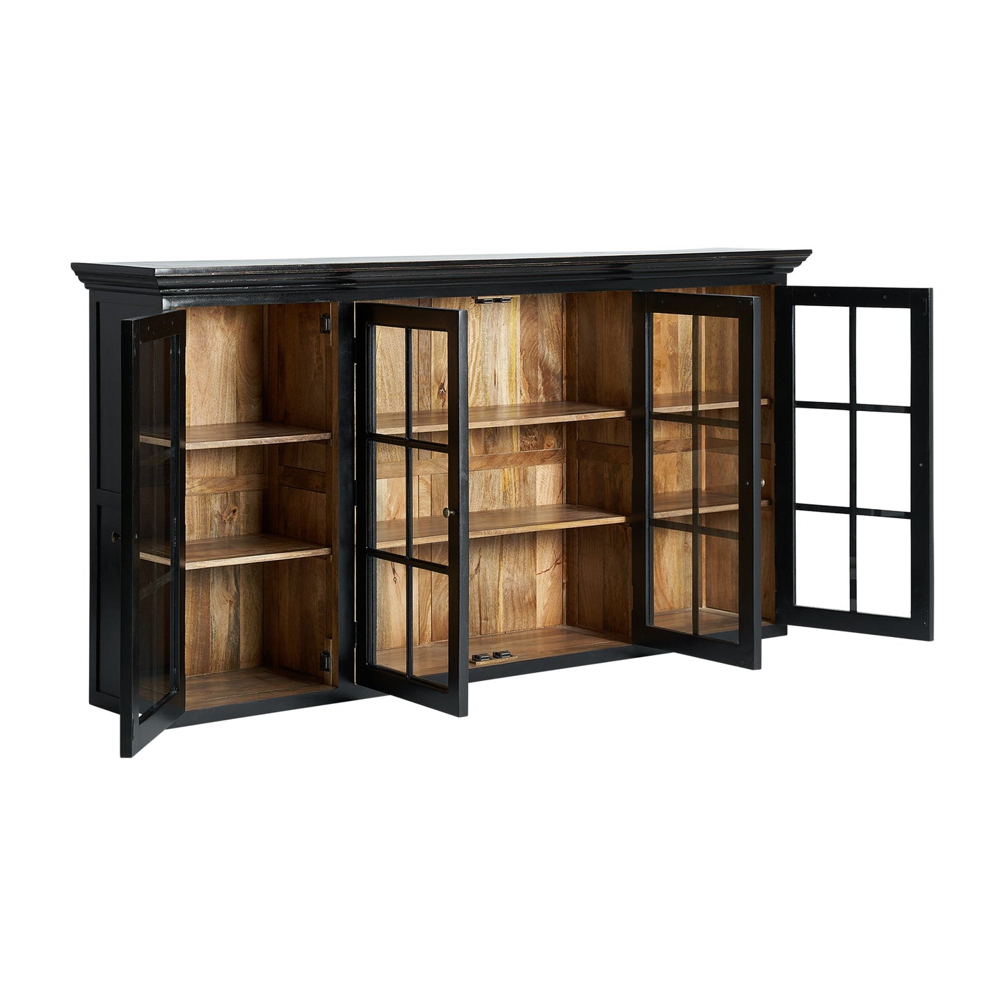 Zenica Modular Display Cabinet in Black Colour