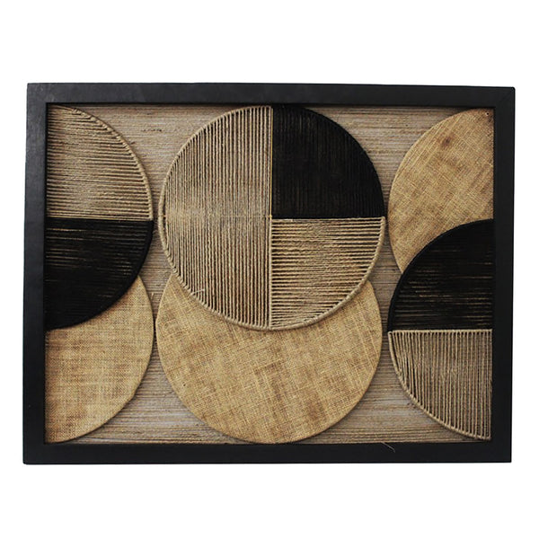 Panel Decorativo Abstracto Khed en Color Negro/Natural - Paneles - Granada Maison