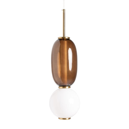 Micah Ceiling Lamp in White/Brown Colour