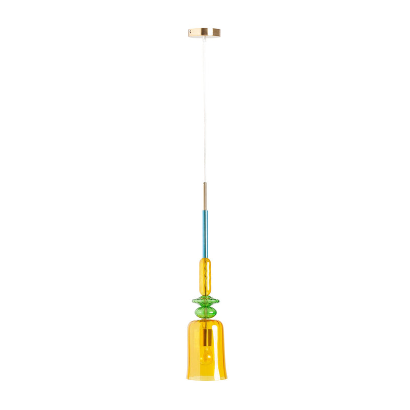 Micah Ceiling Lamp in Green/Gold Colour