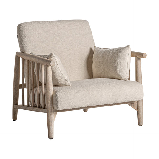 Grebin Armchair in Off White Colour