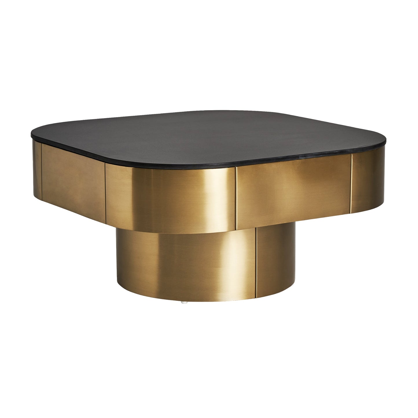 Davik Coffee Table in Black/Gold Colour