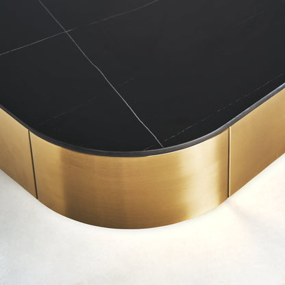 Davik Coffee Table in Black/Gold Colour