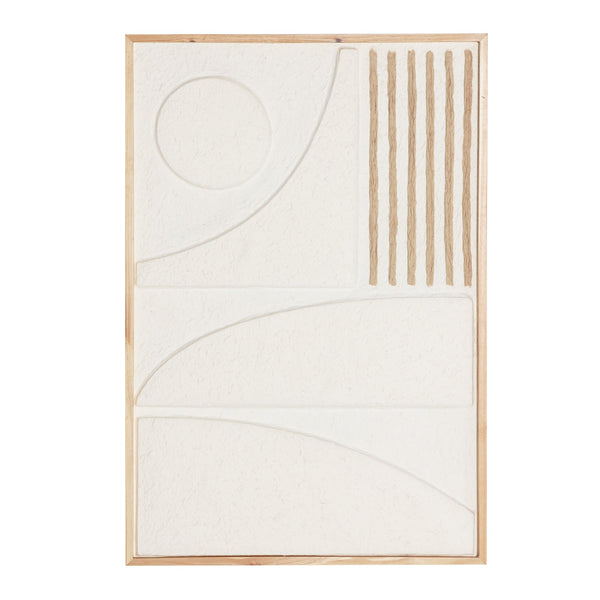 Parker Wall Art in White/Natural Colour
