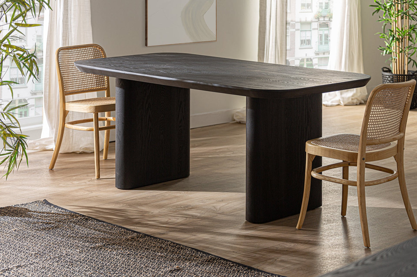 Rognes Dining Table in Black Colour